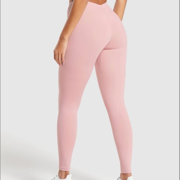 Gymshark Ruche Leggings - Light Pink - Medium - Picture 3 of 6